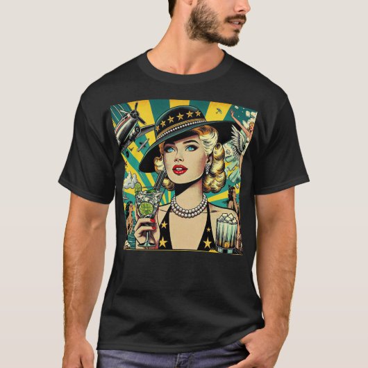 Retro Show Girl  T-shirt (Voorkant)