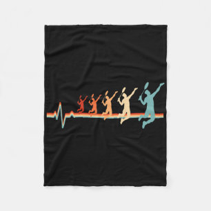 Retro Shuttle Badminton Fleece Deken