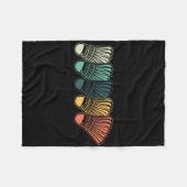 Retro Shuttle  Badminton Player Coach Sport Fleece Deken (Voorkant (Horizontaal))