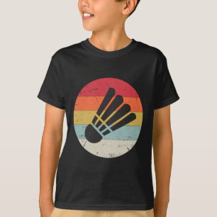 Retro Shuttle Badminton Player Coach Sport T-shirt