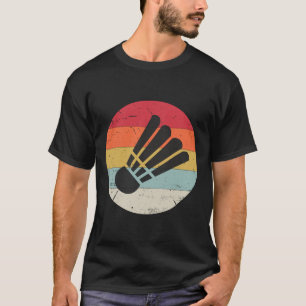 Retro Shuttle Badminton Player Coach Sport T-shirt