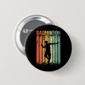 Retro  Shuttle Player Badminton Ronde Button 5,7 Cm (Voorkant /achterkant)