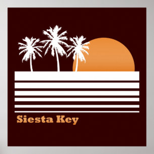 Retro Siesta Key Poster