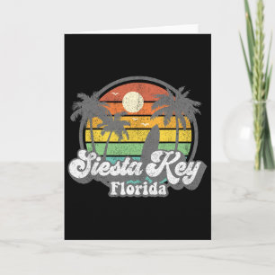 Retro Siesta Key Strand Florida Surfen Retro 70s Kaart