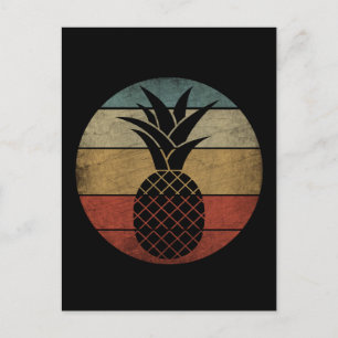 Retro Silhouet Ananas Briefkaart
