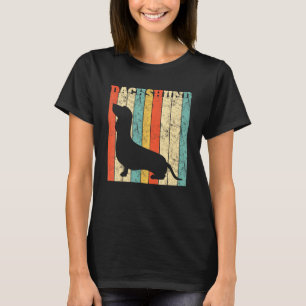 Retro Silhouette Dog Dachshund T-shirt