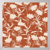 Retro silhouette-weidebloemen naadloos patroon i poster (Voorkant)