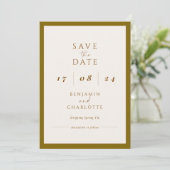 Retro Simple Black & White Wedding Sla de datum op Save The Date (Staand voorkant)