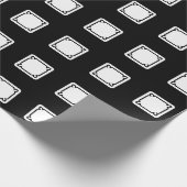 Retro Simple Elegant Black White Shaptern Cadeaupapier (Hoek)