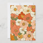 Retro Sinaasappel Bloemen 5x7 Verticale Stationery (Achterkant)