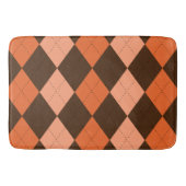 Retro Sinaasappel & Bruin Herfst Argyle Badmat (Voorkant)