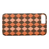 Retro Sinaasappel & Bruin Herfst Argyle Case-Mate iPhone Case (Achterkant (Horizontaal))