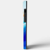 Retro Sinaasappel en Blauw abstract gebogen lijnen Case-Mate iPhone Case (Achterkant / Links)