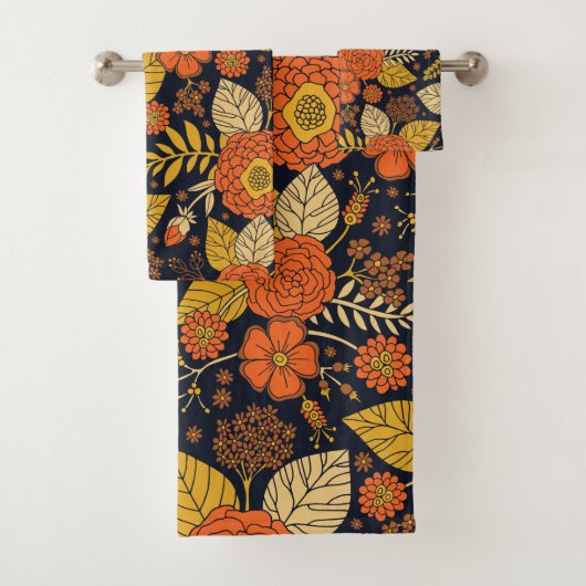 Retro-Sinaasappel, geel en zeeminkel Bad Handdoek (Insitu)