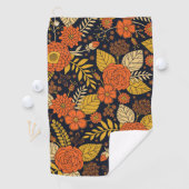 Retro-Sinaasappel, geel en zeeminkel Golfhanddoek (Insitu)