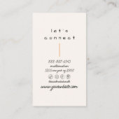 Retro Sinaasappel Geruite Strepen Trendy Boho Fun Visitekaartje (Achterkant)