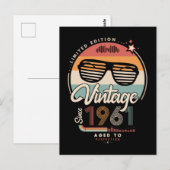 Retro sinds 1961 briefkaart (Voorkant / Achterkant)