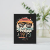 Retro sinds 1973 briefkaart (Staand voorkant)