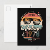 Retro sinds 1978 briefkaart (Voorkant / Achterkant)