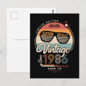 Retro sinds 1986 briefkaart (Voorkant / Achterkant)