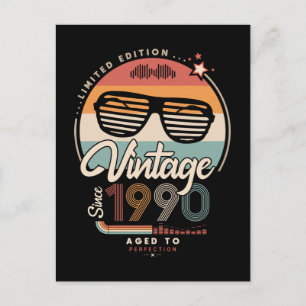 Retro sinds 1990 briefkaart