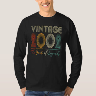 Retro sinds 2002 21e verjaardag 21 jaar o t-shirt