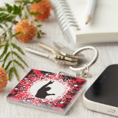 Retro Singer Sleutelhanger (Voorkant Rechts)