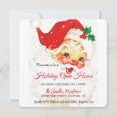 Retro Sinterklaas Feest, Open huis Feestdagenkaart (Voorkant)