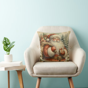 Retro Sinterklaas illustratie Kussen