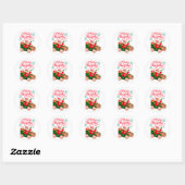Retro Sinterklaas in Snoep Auto Ronde Sticker (Vel)