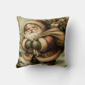 Retro Sinterklaas met geschenken Kussen (Achterkant)