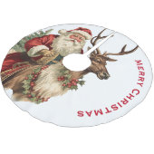 Retro Sinterklaas Rijden Een Rendier Kerstmis Kerstboom Rok (Gekanteld)