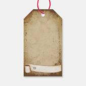 Retro Sinterklaas Rode Slee Kerst Cadeaulabel (Achterkant)