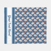 Retro Sinterklaas Rood Wit en Blauw Kerstmis Fleece Deken (Voorkant (Horizontaal))