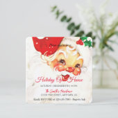 Retro Sinterklaas viering, Open Huis Feestdagenkaart (Staand voorkant)