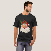 Retro  Sinterklaas Winking Funny Christmas T-shirt (Voorkant volledig)