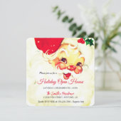 Retro Sinterklaasviering, Open Huis Feestdagenkaart (Staand voorkant)