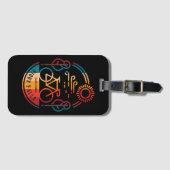 Retro Sioux Herfsten Fietsroute Bagagelabel (Voorkant (horizontaal))