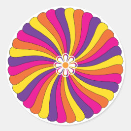 Retro Sixties: helder ventilator Ronde Sticker