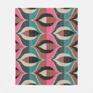 Retro Sixties stijl naadloos patroon Fleece Deken