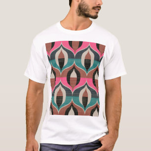 Retro Sixties stijl naadloos patroon T-shirt