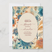 Retro Sixties Terracotta Bridal Kaart (Voorkant)