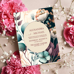 Retro  Sixties Terracotta Wedding Kaart