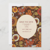 Retro  Sixties Terracotta Wedding Save The Date (Voorkant)