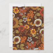 Retro  Sixties Terracotta Wedding Save The Date (Achterkant)