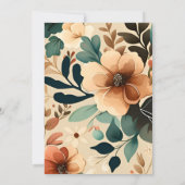 Retro Sixties Terracotta Wedding Save The Date (Achterkant)