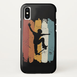 Retro skateboard iPhone XS hoesje
