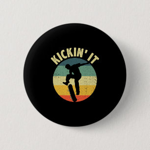 Retro skateboard ontwerp voor jongens meisjes kind ronde button 5,7 cm