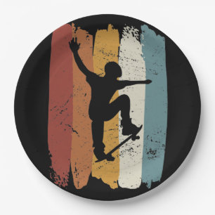 Retro skateboard papieren bordje