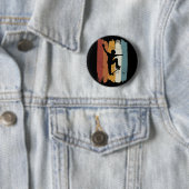 Retro  skateboard ronde button 5,7 cm (In situ)